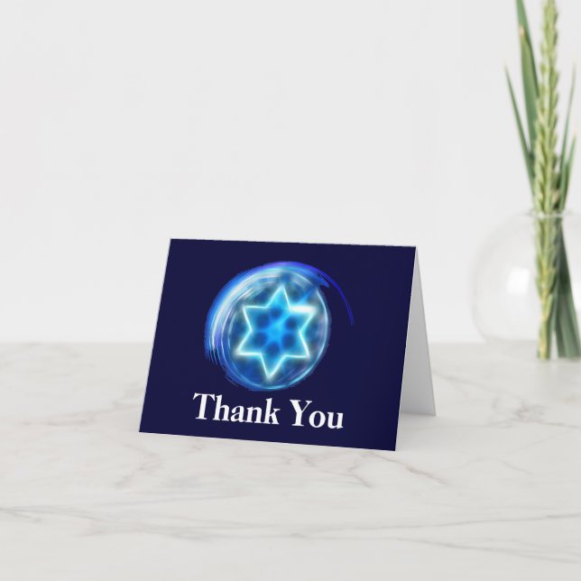 Star umschlossen Vielen Dank Dankeskarte (Vorderseite)