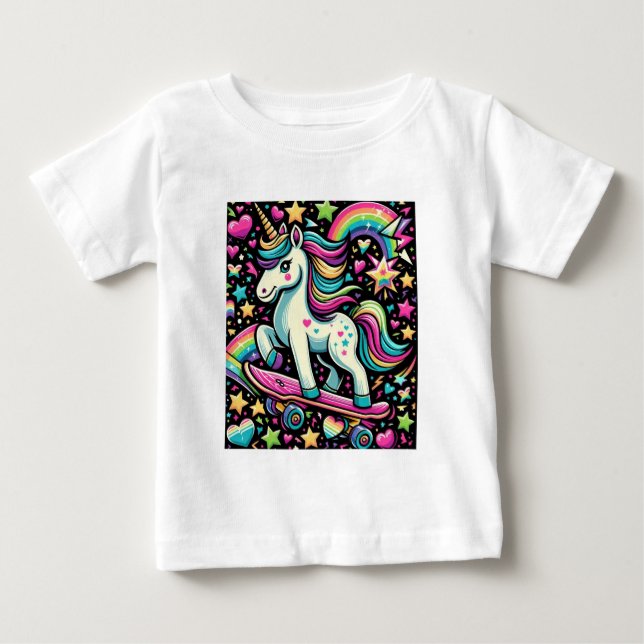 Star Unicorn Baby T-shirt (Vorderseite)