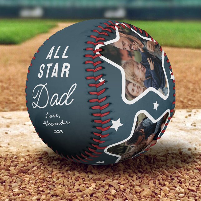 Star Vater Vathers Day Keepake Foto Baseball (Von Creator hochgeladen)