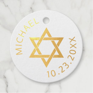 Star von David Bar oder Bat Mitzvah REAL FOIL Geschenkanhänger