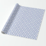 Star von David Blue auf White Hanukkah Geschenk Geschenkpapier<br><div class="desc">Blauer und weißer Star von David Schachbrettmuster Geschenkverpackung für Hanukkah. Einfach und dennoch elegant.</div>