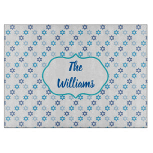 Star von David Blue und White Schneidebrett