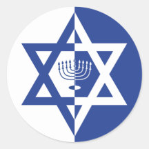 Star von David & chanukiah Hanukkah Urlaub blau