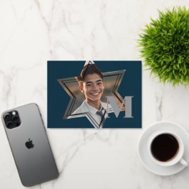 Star von David Foto Frame Danke Monogram