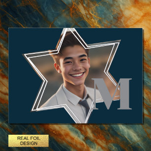 Star von David Foto Frame Danke Monogram Folieneinladung