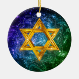 Star von David Galaxy - Magen David Keramik Ornament
