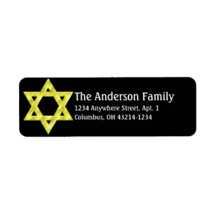 Star von David Hanukkah Address Labels d4
