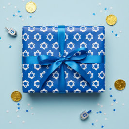 Star von David Jewish Bar Mitzvah Hanukkah Simple Geschenkpapier Set