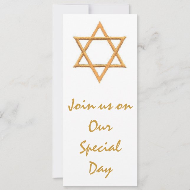 Star von David Jewish Wedding Einladung (Vorderseite)