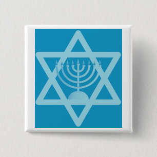 Star von David Menorah Button