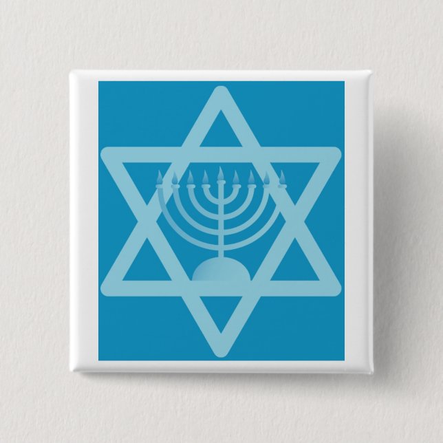 Star von David Menorah Button (Vorderseite)