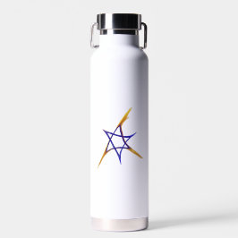 Star von David on Fire Water Flasche