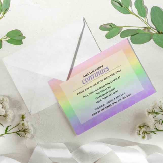 Star von David Pastel Ombre Bat Mitzvah nach dem P Einladung (Von Creator hochgeladen)
