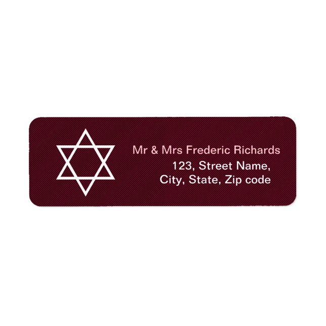 Star von David Pattern Bat Mitzvah (Vorne)