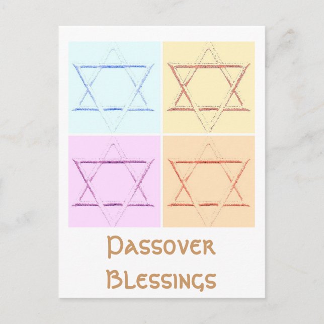 Star von David Pop Art Postkarte (Vorderseite)