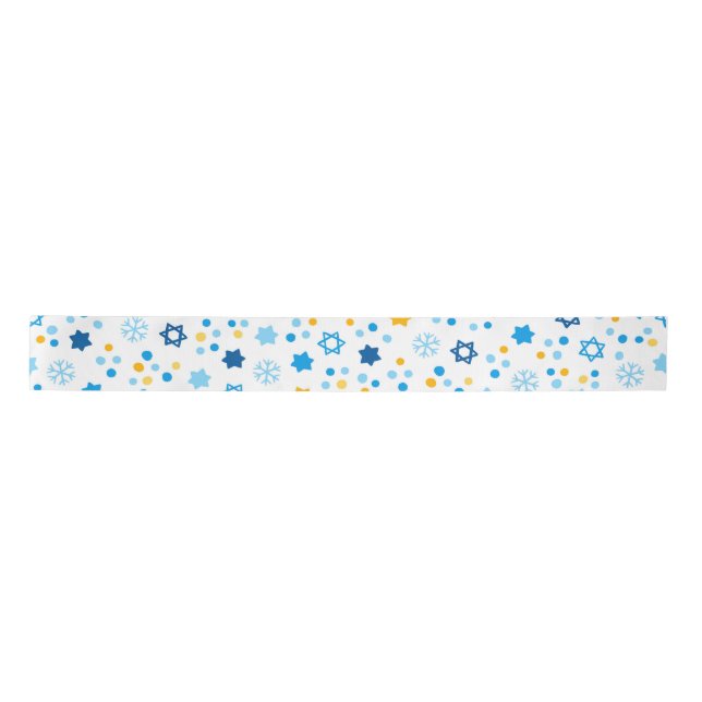 Star von David Snowflakes Satinband (Vorderseite)