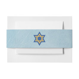 Star von David Theme Blue und Gold jüdisch Einladungsbanderole