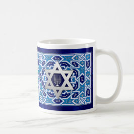 Star von David und Menorah Hanukkah Geschenk Kaffeetasse