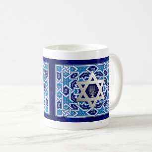 Star von David und Menorah Hanukkah Geschenk-Tasse Kaffeetasse