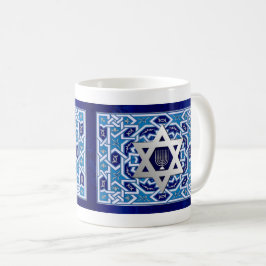 Star von David und Menorah Hanukkah Geschenkideen Kaffeetasse