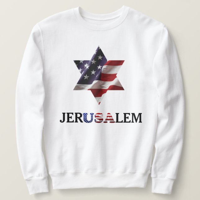Star von David USA, jerUSAlem Israel Palästina Kri Sweatshirt (Design vorne)