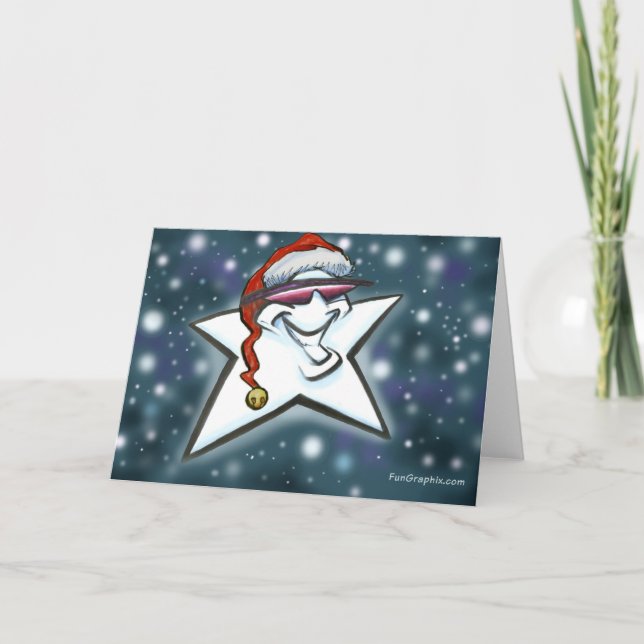 Star Weihnachtskarte Feiertagskarte (Vorderseite)