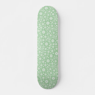 Star Wheel Abstrakt - verblasst grün auf Weiß Skateboard