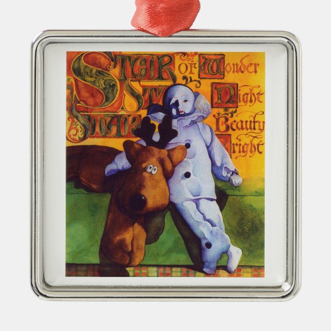 STAR WONDER Premium Square Ornament Aus Metall (Vorne)