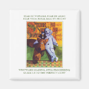 STAR WONDER Square Magnet + Texte