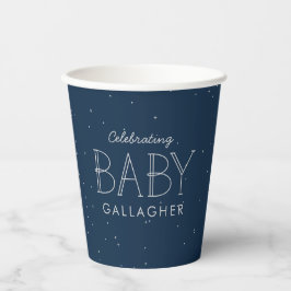 Starbaby Dusche blau personalisiert Pappbecher