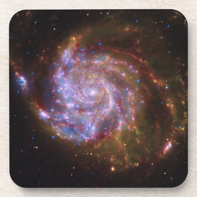 Starbirth im Pinwheel: M101 Galaxy Getränkeuntersetzer (Vorderseite)