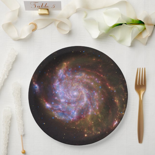 Starbirth im Pinwheel: M101 Galaxy Pappteller (Hochzeit)