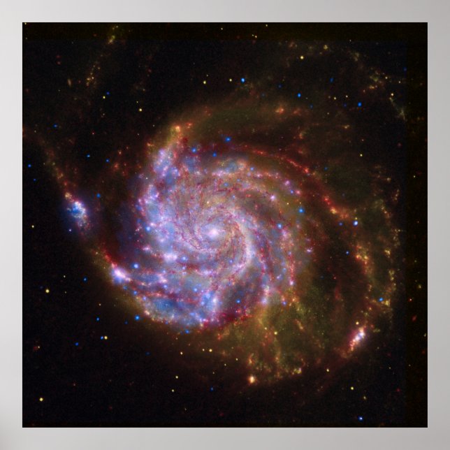 Starbirth im Pinwheel: M101 Galaxy Poster (Vorne)