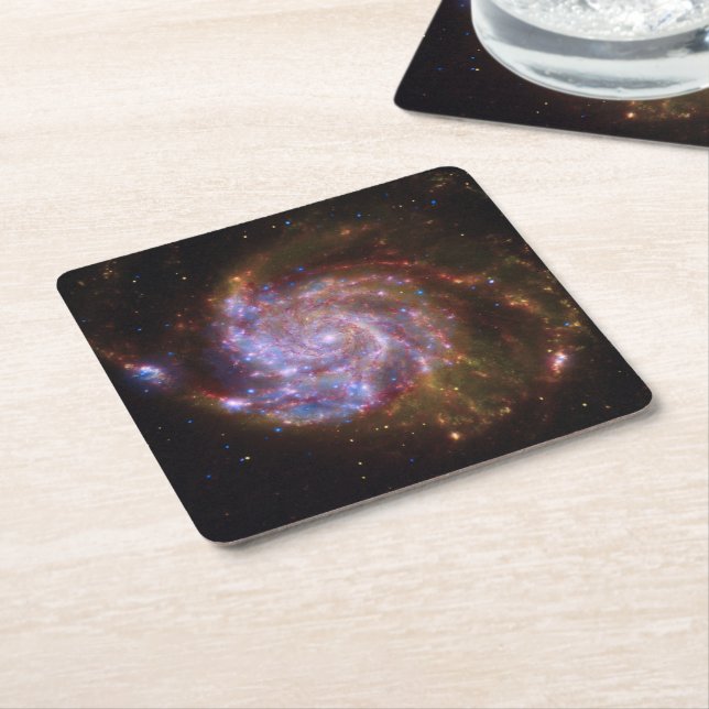 Starbirth im Pinwheel: M101 Galaxy Rechteckiger Pappuntersetzer (angewinkelt)