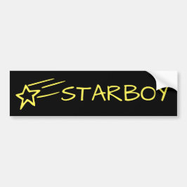 STARBOY and Shooting Star Customizable Yellow Autoaufkleber
