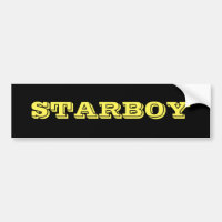 STARBOY kundengerechter Text auf einem schwarzen