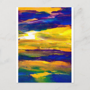 Starbright Sun Seascape Ocean Waves Art Postkarte
