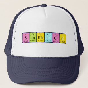Starbuck periodic table name hat truckerkappe