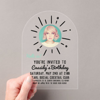 STARBURST | Invitation d'anniversaire simple et ch