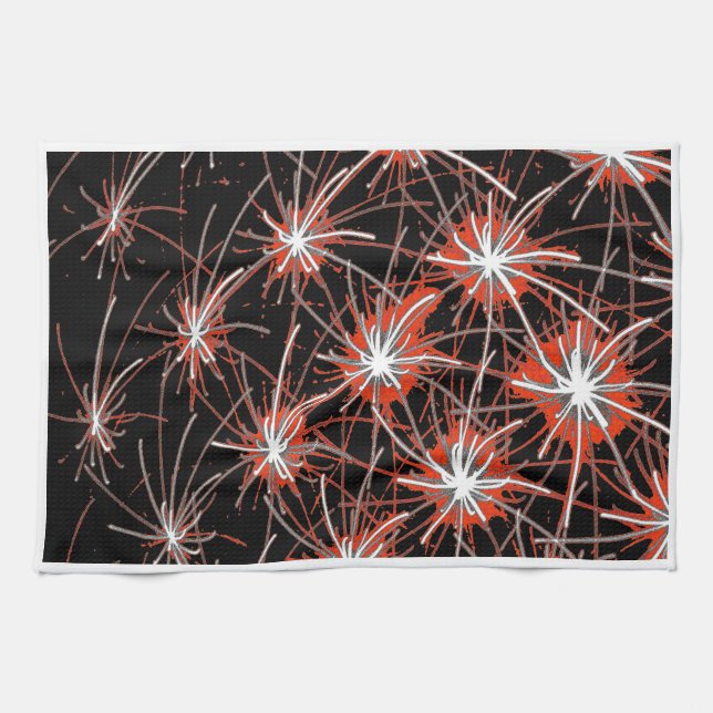 Starburst Network – Modern Kitchen Towel Geschirrtuch (Horizontal)