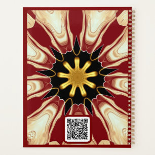 Starburst Organiseur Luxe Rouge Profond & Or ave