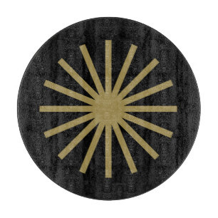 Starburst Schwarz und Gold Schneidebrett