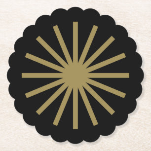 Starburst Schwarz und Gold Untersetzer