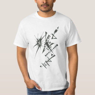 Starburst Schwarz Weiß Abstrakte Stammes-Tätowieru T-Shirt
