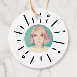 STARBURST | Simple Round Fun Custom Photo Geschenkanhänger