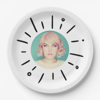 STARBURST | Simple Round Fun Custom Photo Pappteller