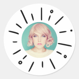 STARBURST | Simple Round Fun Custom Photo Stickers