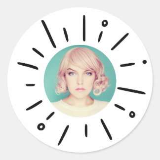 STARBURST | Simple Round Fun Custom Photo Stickers