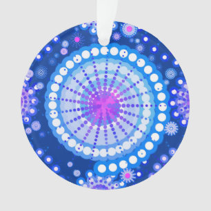 Starbursts and pinwheels, Blue cobalt & white