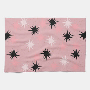 Starbursts Rose Atomique Serviette de cuisine